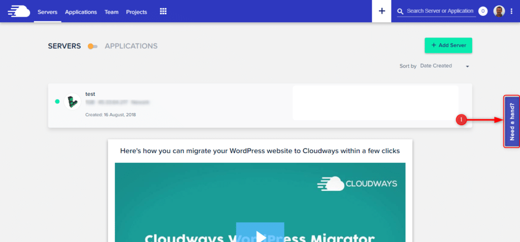 כיצד ליצור כרטיס תמיכה בפלטפורמת Cloudways