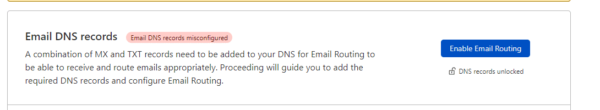 enable email routing