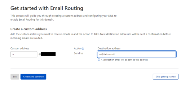get started with email routing